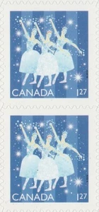 Canada 3202 Christmas Shiny & Bright Ballet Dancers $1.27 vert pair MNH 2019 - Picture 1 of 1