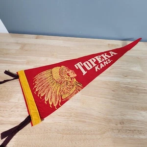 Vintage Topeka Kansas Pennant 26" Long - Picture 1 of 3