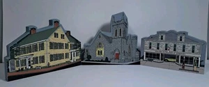 Hometowne Collectibles Shelf Sitters: St. John's UCC, Nutting Hall, Hegins Auto - Picture 1 of 15