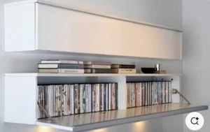 Classic IKEA Besta Burs wall shelf cabinet unit, gloss white - Picture 1 of 4