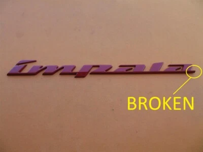 00 01 02 03 04 05 CHEVROLET IMPALA SS SIDE EMBLEM LOGO BADGE SYMBOL RED A24139 - Image 1 of 4