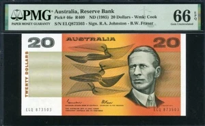 Australia 1985 20 Dollars,P46e,PMG 66 EPQ GEM UNC - Picture 1 of 4