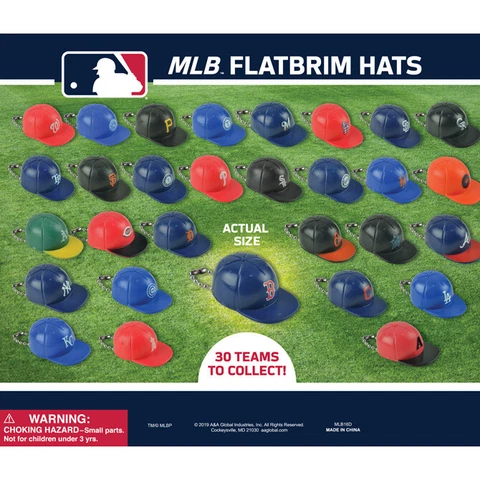 MINI MLB BASEBALL FLATBRIM HAT KEYCHAIN LIKE 59FIFTY CAPS Cover