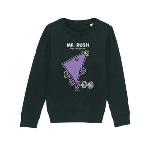 Mr Men Sweatshirt Mr. Rush Long Sleeve Kids Unisex Jumper Pullover - Picture 1 of 16