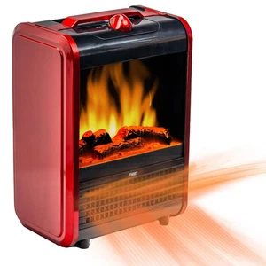1,200-Watt Mini Fireplace Space Heater with Realistic 3D Flame, - Picture 1 of 1