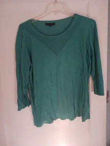Suéter Pullover Banana Republic Verde Peso Ligero Manga 3/4 Talla XL - Imagen 1 de 4