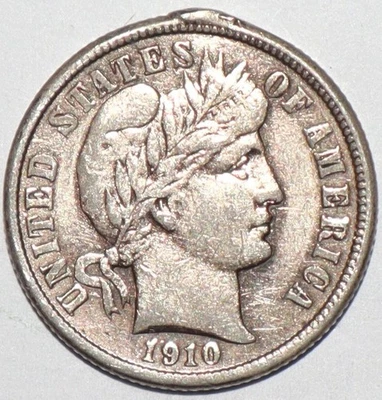 1910 Barber Dime Loop Removed AU (O229) - Image 1 of 2
