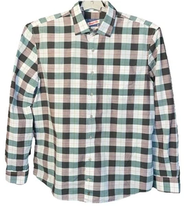 Johnnie-O Hanging Out Men’s Herring Large Long Sleeve Button Up Havana Plaid - Picture 1 of 7
