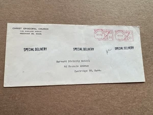 US 1962 Meter Cover +Christ Episcopal Church +Meter Duplex #IB4+34C +Harvard Uni - Picture 1 of 2