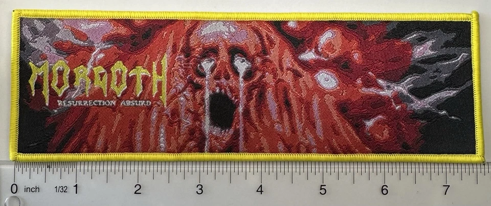 Morgoth Resurrection Absurd Yellow Border Strip Woven Patch  - Image 1 of 1
