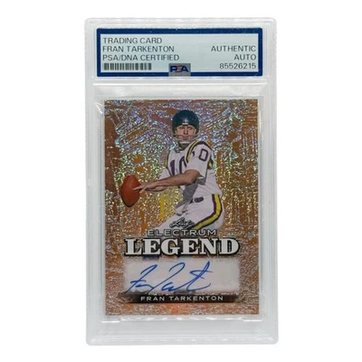 Fran Tarkenton Autographed 2024 Leaf Gold Electrum PSA Authenticated - Image 1 of 2