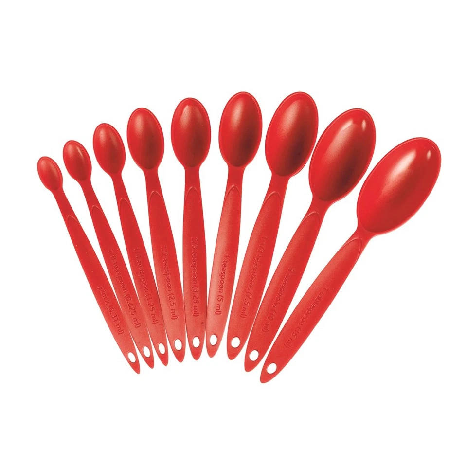 Red Measuring Spoon, Set of 9 - Image 1 of 1
