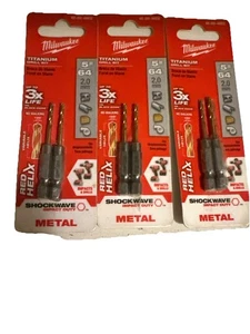 Milwaukee 5/64" SHOCKWAVE RED HELIX™ Titanium Drill Bit, 6 pack (48-89-4602) - Picture 1 of 3