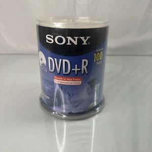 Sony DVD+R 4,7GB 120min 16x beschreibbare Rohlinge 100 Stück bedruckbar - Bild 1 von 6
