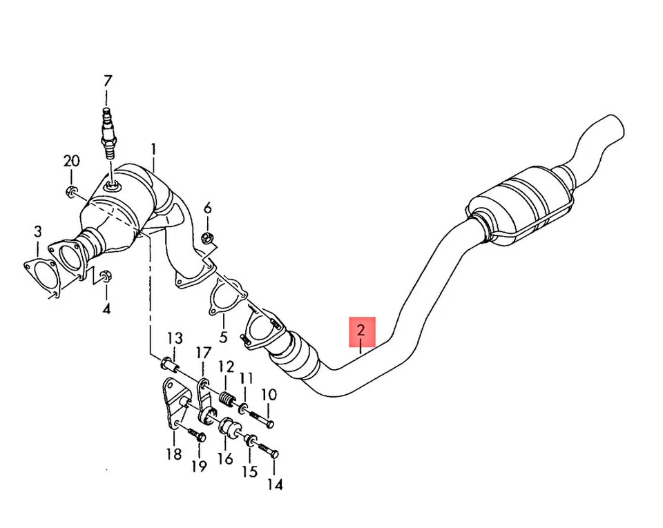 Tubo de escape derecho genuino AUDI A4 Avant S4 quattro A5 S5 Cabriolet 8K0254354B Foto 1 de 1