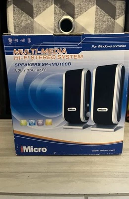 iMicro Multi-Media Hi-Fi Stereo System Speakers SP-IMD168B - Image 1 of 4