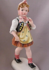 Exquisite Large Keramos Dakon Glass Porcelain Girl Figurine Wien Vienna Austria - Picture 1 of 1