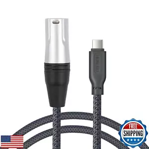 HUALEU USB C to XLR Male Output Audio Cable,USB C to Mixer Speakers XLR Male - Picture 1 of 5