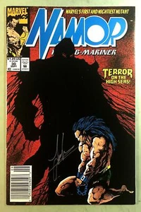 NAMOR THE SUB-MARINER 30 (VF/NM) NEWSSTAND VARIANT / SIGNED by JAE LEE w/ COA * - Picture 1 of 5
