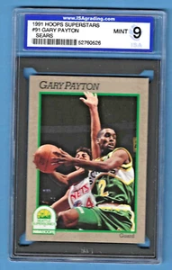 1991 Hoops Superstars Sears Gary Payton Supersonics #91 Rookie ISA 9 #52760526 - Picture 1 of 2