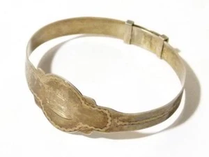 Victorian 19thC Sterling Silver Engraved ROYAL NAVY Crown Sweetheart Bracelet - Picture 1 of 1