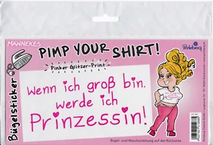 1 x Bügelbild zum Aufbügeln Bügelmotiv Motiv "...Prinzessin" Pinker Glitzer #007 - Bild 1 von 3