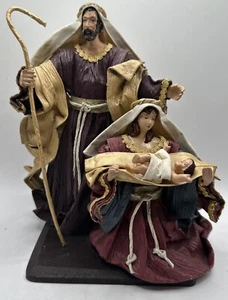 Stoffmaché MARIA BABY JESUS JOSEPH KRIPPE Heilige Familie hergestellt Philippinen 9,5 Zoll - Bild 1 von 16