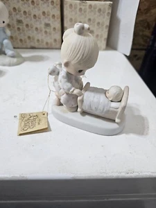 Enesco Precious Moments Figure E-5204 The Hand That Rocks the Future No Box - Picture 1 of 8