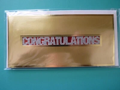 Any Occasion Congratulations Greeting Card Glitter Embellished Paper Magic Grp - Image 1 of 2