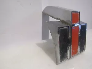 Vintage International Harvester Truck Semi Front Grill Emblem Chrome Metal USA - Picture 1 of 5