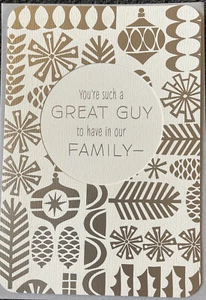 Hallmark Christmas “You’re Such a Great Guy To Have in Our Family” Greeting Card - Picture 1 of 3