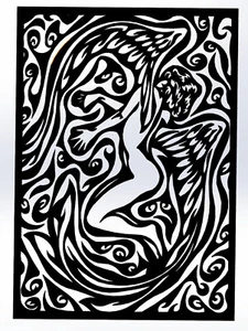 2 DXF CNC Feile G Code Laser Cut Plasma Oberfräse Fräser Jugendstil Deko 7007 - Bild 1 von 12
