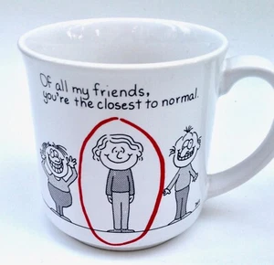 Mug Dale Recycled Paper Products "Closest to Normal" 1980's mug Made in Japan - Picture 1 of 7