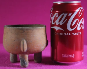 Authentic Pre Columbian Artifact Mini Tripod Bowl 1000-1400 AD Nicaragua COA J93 - Picture 1 of 12