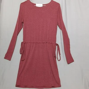 Vestido informal Charles Henry mini corbata cintura suave acanalado manga larga talla XS - Imagen 1 de 8