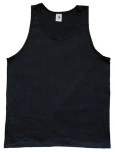Black Light Weight Poly Cotton Tank Top Plain by Augusta Men's Medium - Picture 1 of 3