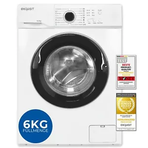 Exquisit Waschmaschine 6kg, EEK A, max. 1000 U/min, ECO, WA56110-020A weiss - Bild 1 von 9