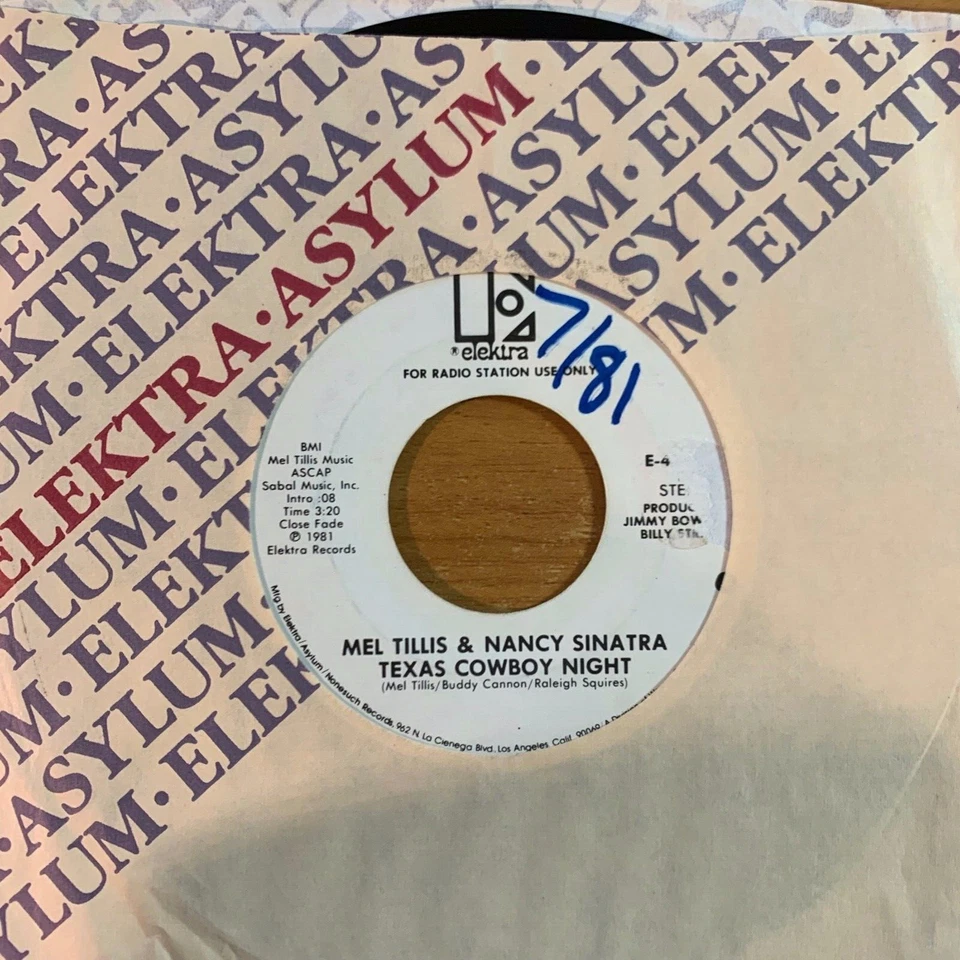 Mel Tillis & Nancy Sinatra - Texas Cowboy Night // 7 -1.US-Pressing 1981 - Promo - Bild 1 von 1