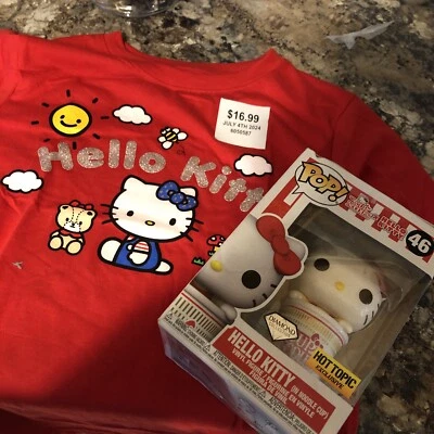 Camiseta Hello Kitty By Sanrio Juvenil Roja - Ropa Híbrida XL + POP HELLO KITTY Foto 1 de 3