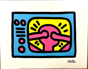 Póster pop de televisión sin título, 1987 (TV) por Keith Haring impresión artística 11x14 - Imagen 1 de 6