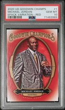 2020 Upper Deck Goodwin Champions Michael Jordan #1 Variation Red PSA 10