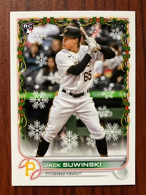 2022 Topps Holiday Jack Suwinski Rookie Card Pittsburgh Pirates RC #103 - Image 1 of 2