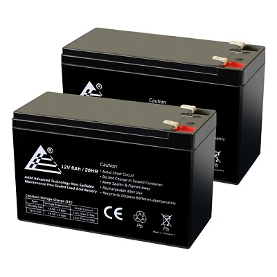 12V 9Ah SLA Battery for Razor MX350 & MX400 Dirt Bike - 2 Pack - Image 1 of 4