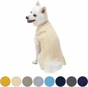 Blueberry Pet 10+ Colors Wool Blend or Acrylic Classic Cable Knit Interlock... - Picture 1 of 7