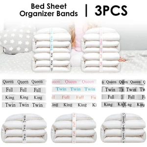 12Pcs Bed Sheet Organizer Bands Set Elastic Bedding Straps King Full Twin - Picture 1 of 19