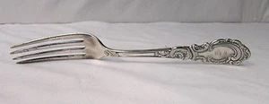 Tenedor de cena antiguo "patrón aldino" cubiertos ornamentados ~ cabezal L est 1847 - Imagen 1 de 8