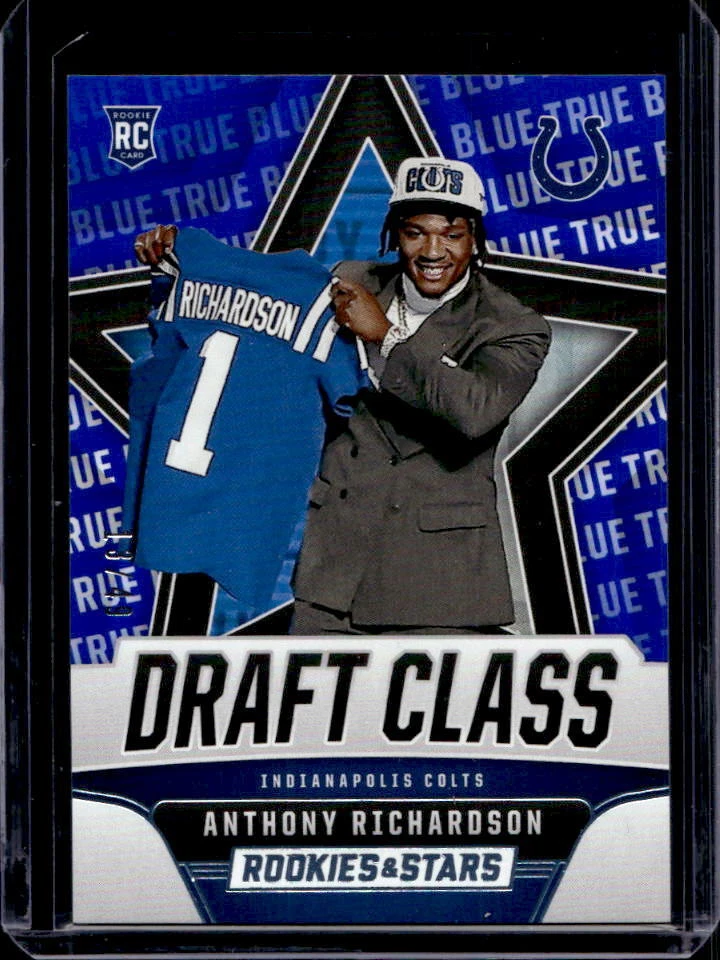 2023 Rookies & Stars Anthony Richardson Draft Class True Blue Rookie RC #13/49