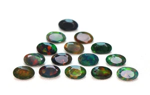 AAA-Qualität Opalschliff facettierter Opal Schwarzopal natürlicher äthiopischer lose Opal - Bild 1 von 4