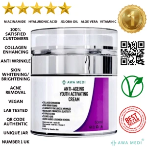 ANTI AGEING FACE CREAM 50ML YOUTH ACTIVATING COLLAGEN ANTI WRINKLE HAND CREAM - Picture 1 of 24