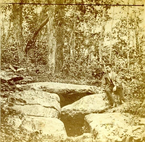 Stereoview Photo CT Israel Putnam Putnam's Wolf Den Pomfret Connecticut - Picture 1 of 4